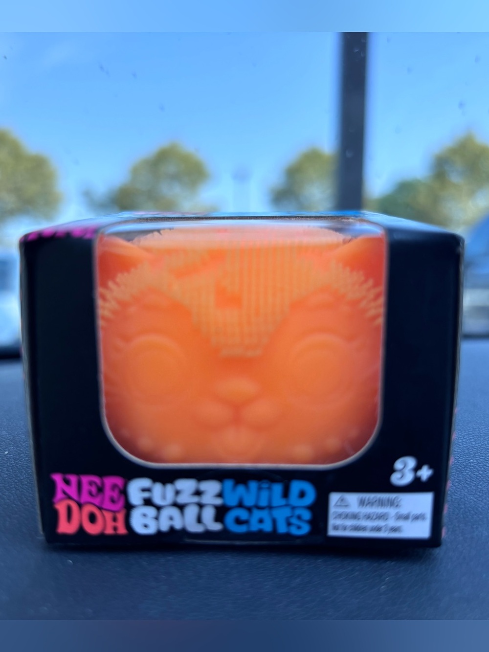 NeeDoh Fuzz Ball Wild Cats Squishy - Orange